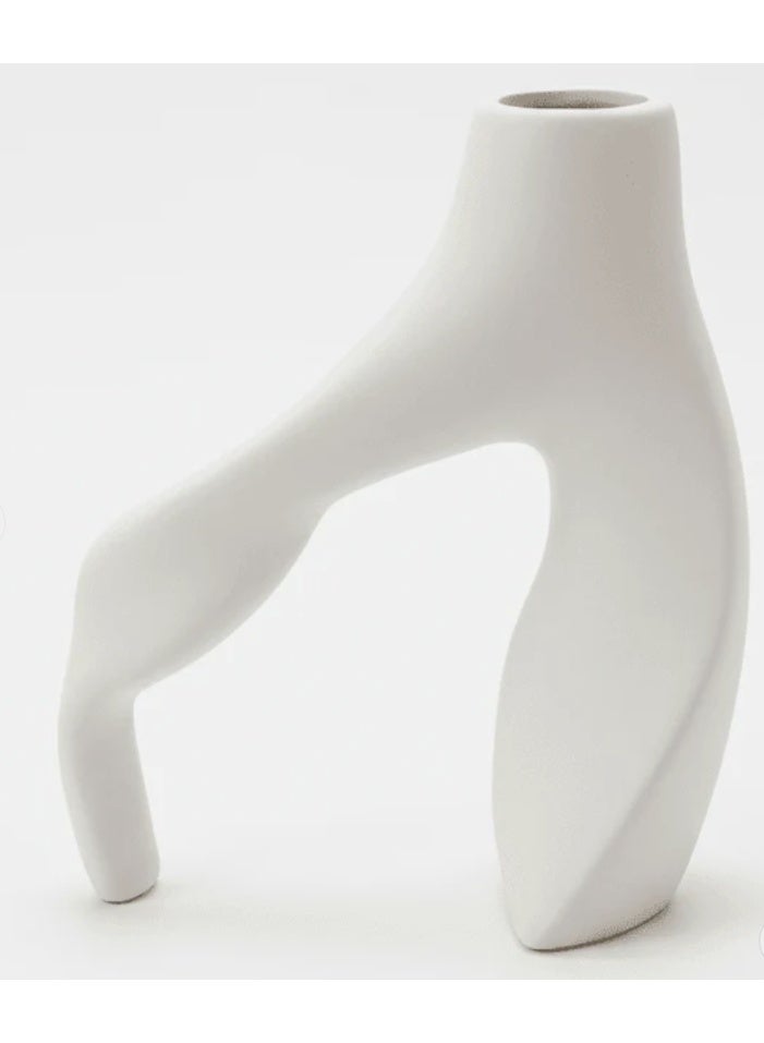AKDC Luxury Statement Ceramic Decorative Vase – White Sculpted Artistic Design for Modern Interiors, 18 × 15 cm - Image 4